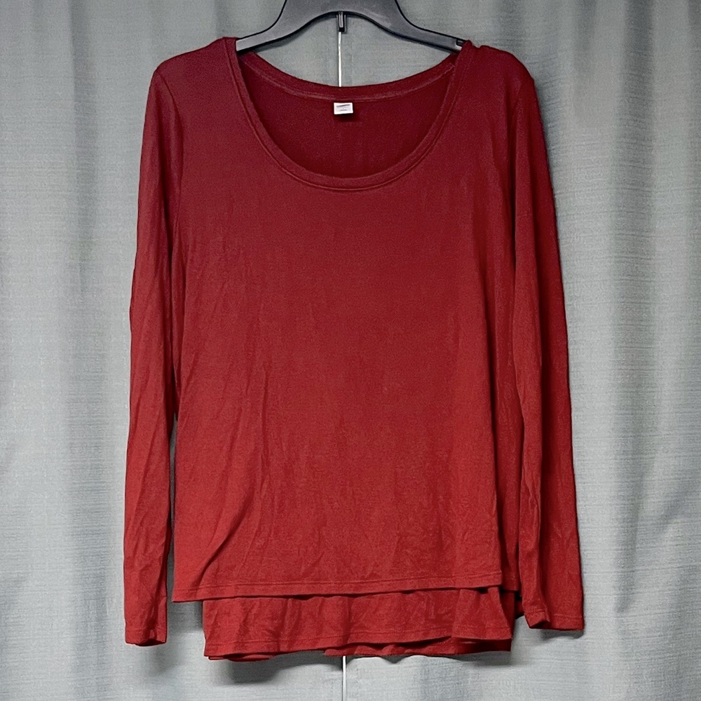 Old Navy Burnt Orange Nursing Maternity Long Sleeve